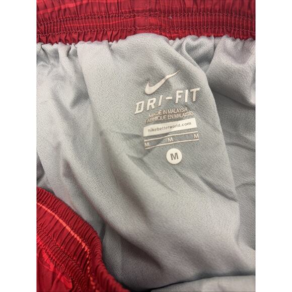 Nike Dri-FIT Tempo Shorts M Red White Black Trim Running Athletic Wear - Picture 5 of 8